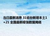 當日最新消息 31省份新增本土1+21 全國最新疫情數據揭曉