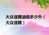 大眾速騰油箱多少升（大眾速騰）