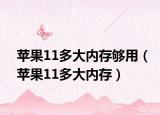 蘋(píng)果11多大內(nèi)存夠用（蘋(píng)果11多大內(nèi)存）