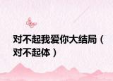 對(duì)不起我愛你大結(jié)局（對(duì)不起體）