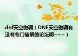 dnf天空微調(diào)（DNF天空微調(diào)有沒有專門破解的論壇啊~~~）