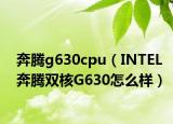 奔騰g630cpu（INTEL奔騰雙核G630怎么樣）