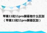 蘋果11和11pro屏幕有什么區(qū)別（蘋果11和11pro屏幕區(qū)別）