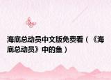 海底總動員中文版免費(fèi)看（《海底總動員》中的魚）