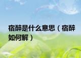 宿醉是什么意思（宿醉如何解）