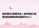 地牢圍攻2秘籍無效（地牢圍攻2裝備經(jīng)驗倍數(shù)的修改器或Mod）