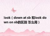 look（down at sb 和look down on sb的區(qū)別 怎么用）