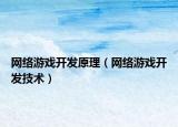 網(wǎng)絡(luò)游戲開發(fā)原理（網(wǎng)絡(luò)游戲開發(fā)技術(shù)）