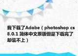 我下載了Adobe（photoshop cs 8.0.1 簡體中文原版但是下載完了卻裝不上）
