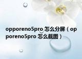 opporeno5pro 怎么分屏（opporeno5pro 怎么截圖）