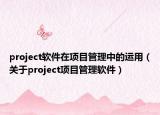 project軟件在項目管理中的運用（關(guān)于project項目管理軟件）