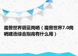 魔獸世界碧藍(lán)崗哨（魔獸世界7.0崗哨建造綜合指南有什么用）