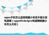 oppo手機(jī)怎么語(yǔ)音喚醒小布而不是長(zhǎng)按電源鍵（oppofindx3pro電源鍵喚醒小布怎么關(guān)閉）