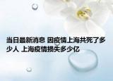 當(dāng)日最新消息 因疫情上海共死了多少人 上海疫情損失多少億