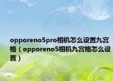 opporeno5pro相機怎么設(shè)置九宮格（opporeno5相機九宮格怎么設(shè)置）