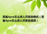 黑鯊4pro怎么進(jìn)入開發(fā)者模式（黑鯊4pro怎么進(jìn)入開發(fā)者選項(xiàng)）