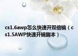 cs1.6awp怎么快速開雙倍鏡（cs1.5AWP快速開鏡腳本）