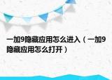 一加9隱藏應(yīng)用怎么進(jìn)入（一加9隱藏應(yīng)用怎么打開）