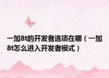 一加8t的開發(fā)者選項(xiàng)在哪（一加8t怎么進(jìn)入開發(fā)者模式）