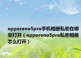 opporeno5pro手機相冊私密在哪里打開（opporeno5pro私密相冊怎么打開）