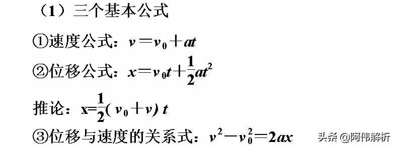 勻變速直線運動三大規(guī)律總結(jié)，復習必看