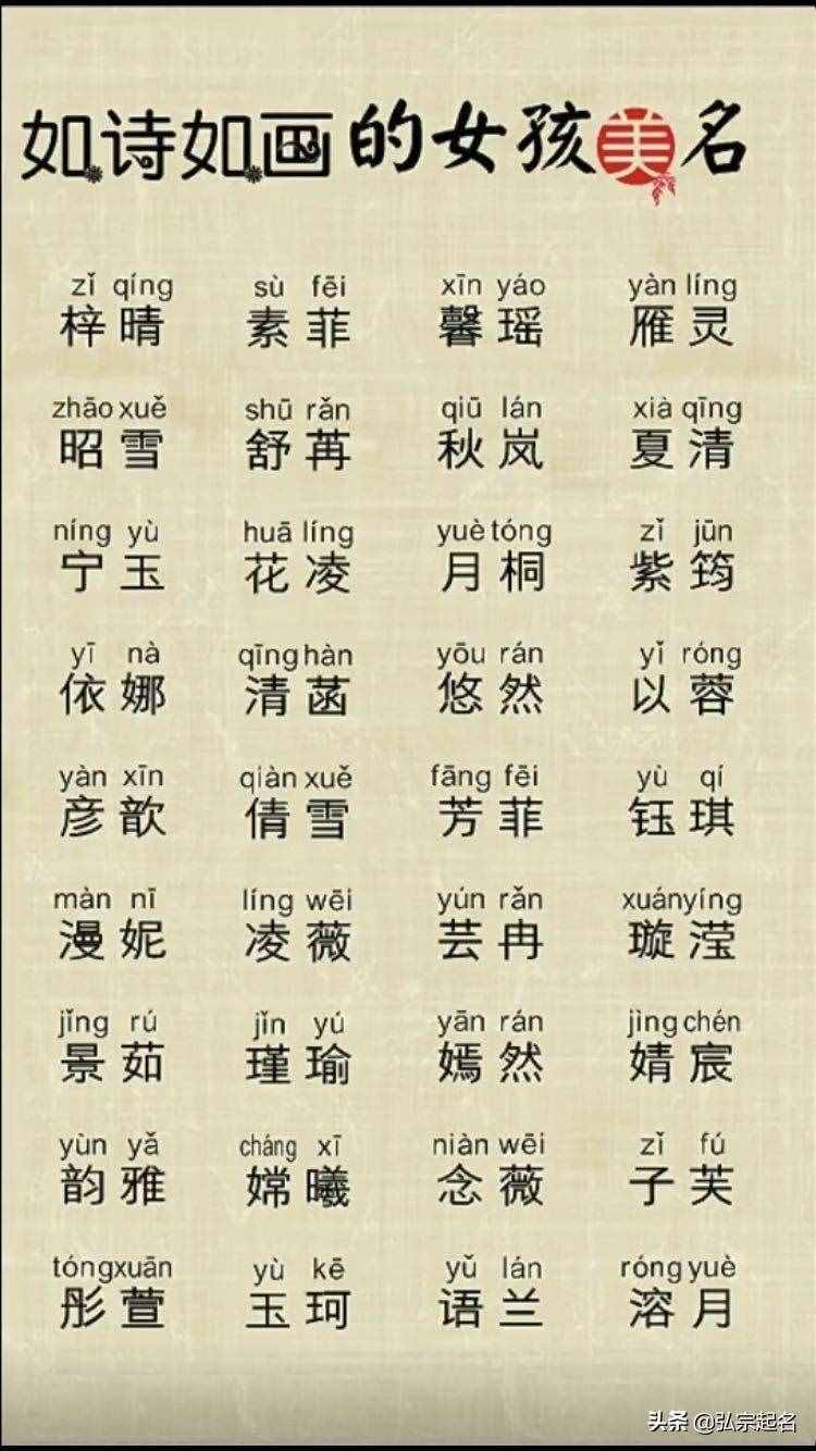 寶寶起名：如詩如畫的女孩美名