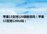 蘋果13支持120刷新率嗎（蘋果13支持120hz嗎）