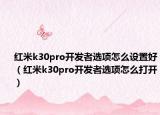 紅米k30pro開發(fā)者選項(xiàng)怎么設(shè)置好（紅米k30pro開發(fā)者選項(xiàng)怎么打開）