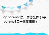opporeno5負(fù)一屏怎么弄（opporeno5負(fù)一屏在哪里）