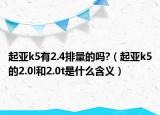 起亞k5有2.4排量的嗎?（起亞k5的2.0l和2.0t是什么含義）