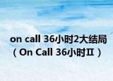 on call 36小時(shí)2大結(jié)局（On Call 36小時(shí)Ⅱ）