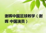 謝暉中國足球教學(xué)（謝暉 中國演員）