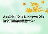 AppInit（Dlls & Known Dlls 這個開機啟動項是什么?）