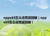 oppok9怎么設(shè)置返回鍵（oppok9怎么設(shè)置返回鍵）