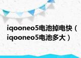 iqooneo5電池掉電快（iqooneo5電池多大）