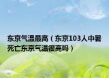 東京氣溫最高（東京103人中暑死亡東京氣溫很高嗎）