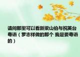 請問那里可以看新梁山伯與祝英臺粵語（羅志祥做的那個 我是要粵語的）