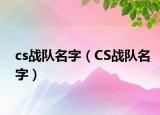 cs戰(zhàn)隊(duì)名字（CS戰(zhàn)隊(duì)名字）