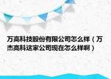 萬(wàn)高科技股份有限公司怎么樣（萬(wàn)杰高科這家公司現(xiàn)在怎么樣啊）