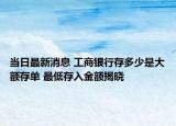 當日最新消息 工商銀行存多少是大額存單 最低存入金額揭曉