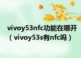 vivoy53nfc功能在哪開（vivoy53s有nfc嗎）