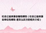 社會(huì)公益類事業(yè)編有哪些（社會(huì)公益類事業(yè)單位有哪些 是怎么區(qū)分的相關(guān)介紹）