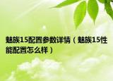 魅族15配置參數(shù)詳情（魅族15性能配置怎么樣）
