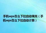 手機(jī)wps怎么下拉自動(dòng)填充（手機(jī)wps怎么下拉自動(dòng)計(jì)算）