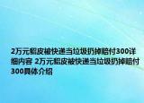 2萬元貂皮被快遞當垃圾扔掉賠付300詳細內(nèi)容 2萬元貂皮被快遞當垃圾扔掉賠付300具體介紹