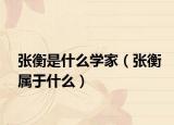 張衡是什么學(xué)家（張衡屬于什么）