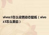 vivoz3怎么設(shè)置動態(tài)壁紙（vivoz3怎么重啟）