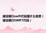 建設(shè)銀行swift代碼是什么意思（建設(shè)銀行SWIFT代碼）