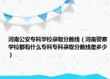 河南公安?？茖W校錄取分數(shù)線（河南警察學校都有什么?？茖？其浫》謹?shù)線是多少）