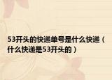 53開頭的快遞單號是什么快遞（什么快遞是53開頭的）